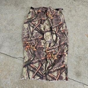Vtg Y2k REAL TREE Branch Leaf Camo Print Outdoors Hunting Baggy Cargo Pants XXL